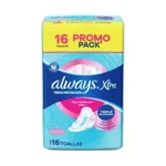 TOALLAS FEMENINAS ALWAYSx16 XTRA TRIPLE PROTECCION SUAVE CON ALAS