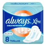 TOALLAS FEMENINAS ALWAYSx8 XTRA DOBLE PROTECCION SUAVE