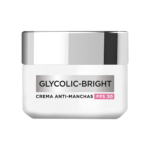 CREMA FACIAL LOREALx50 GLYCOLIC BRIGHT DIA FPS30 ANTI-MANCHAS