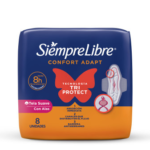 TOALLAS FEMENINAS SIEMPRE LIBREx8 CONFORT ADAPT SUAVE CON ALAS