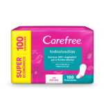 PROTECTORES DIARIOS CAREFREEx100 TODOS LOS DIAS SIN PERFUME