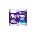 PAPEL HIGIENICO HIGIENOLx4x100MTS MAX HOJA SIMPLE