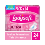 TOALLAS FEMENINAS LADYSOFTx24 ULTRADELGADA SECA CON ALAS
