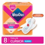 TOALLAS FEMENINAS NOSOTRASx8 ESENCIAL CLASICA SUAVE