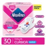 TOALLAS FEMENINAS NOSOTRASx30 CLASICA SUAVE EXTRACTO CALENDULA