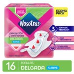 TOALLAS FEMENINAS NOSOTRASx16 DELGADA INVISIBLE EXTRACTO CALENDULA
