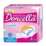 TOALLAS FEMENINAS DONCELLAx8 NORMAL SUAVE CON ALAS SIN PERFUME