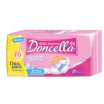 TOALLAS FEMENINAS DONCELLAx16 NORMAL SUAVE CON ALAS SIN PERUFME