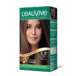 KIT TINTURA LEAUVIVE 5.7 CASTAÑO CLARO CHOCOLATE
