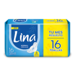 TOALLAS FEMENINAS LINAx16 ANATOMICAS NORMAL CON ALAS