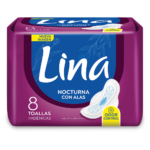 TOALLAS FEMENINAS LINAx8 NOCTURNA CON ALAS