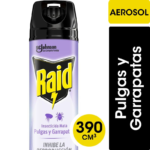 INSECTICIDA AEROSOL RAIDx390 MATA PULGAS Y GARRAPATAS