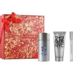 C HERRERA 212 MEN X100V EDT + AFTER SHOWER BALM X100V + TRAVEL SIZE X10V COFRE