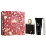 C HERRERA CH MEN X100V EDT + AFTER SHOWER BALM X100V + TRAVEL SIZE COFRE