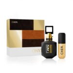 CHER ONYX ELIXIR FEM X100V EDP + X50V BODY SPLASH COFRE DDM